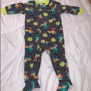 Super hero footie pjs